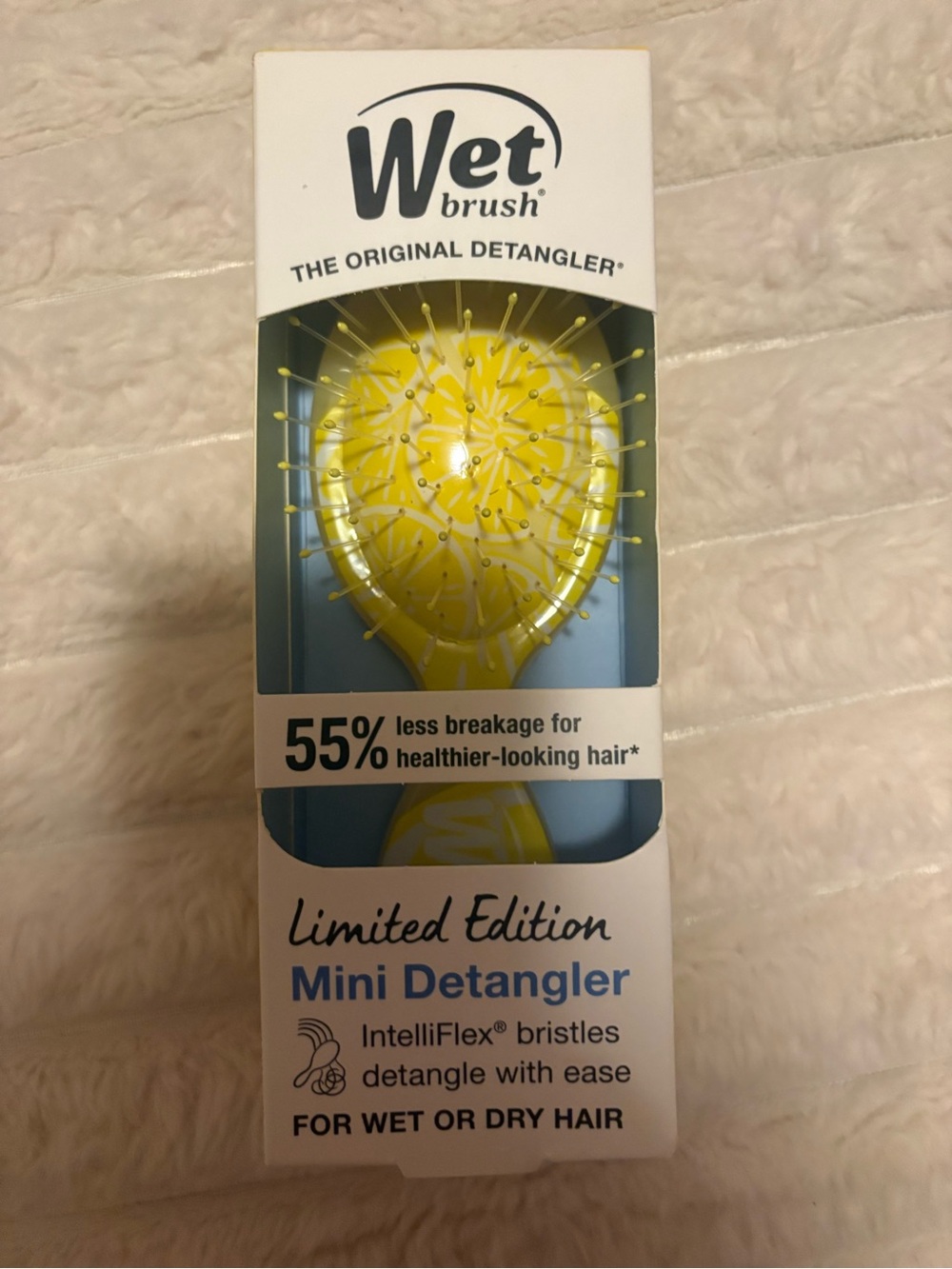 Wet Brush Limited Edition Lemon Citrus Mini Detangler Hair Brush NIB
